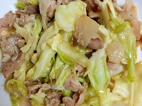 豚小間切れとキャベツの味噌炒め